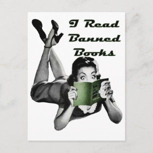 Carte Postale Banned Books Postcard