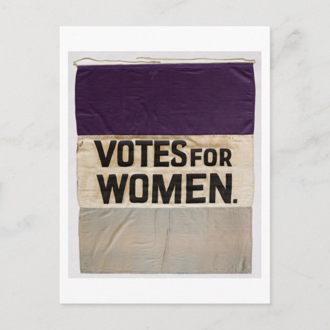 Carte Postale Bannière à membrane "VOTES POUR LES FEMMES" 1910-1 (Devant)