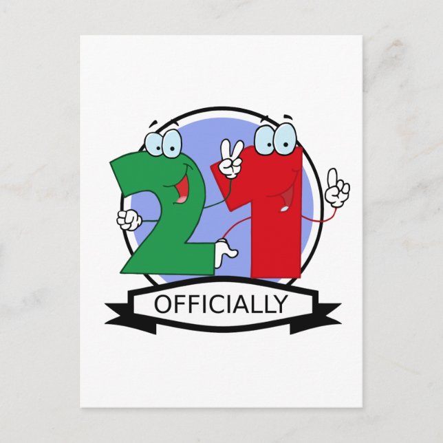 Carte Postale Bannière d'anniversaire officielle 21 (Devant)