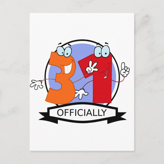 Carte Postale Bannière d'anniversaire officielle 31 (Devant)