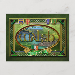 Carte Postale Bannière de la famille Walsh