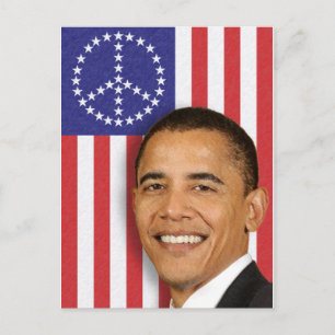 Carte Postale Bannière de paix du président Obama