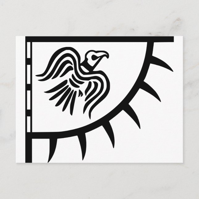 Carte Postale Bannière Viking Black Raven (Devant)