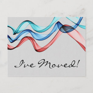 Carte Postale Bannières de ruban Changement d'adresse