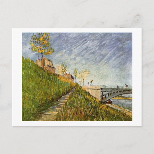 Carte Postale Banque de Seine, Pont de Clichy, Vincent van Gogh (Devant)