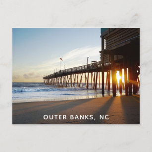 Carte Postale Banques Extérieures Caroline du Nord OBX Avalon Fi