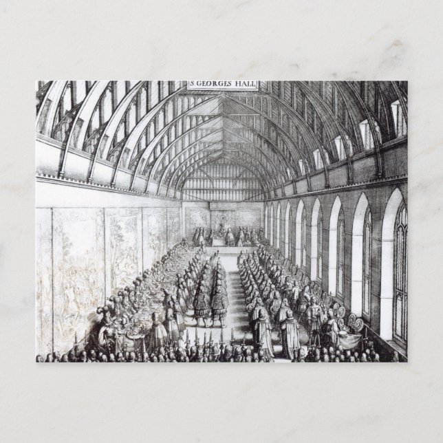 Carte Postale Banquet de Charles II dans la salle Saint-Georges (Devant)