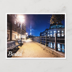 Carte Postale Banquettes près de la rivière Spree à Berlin, Alle