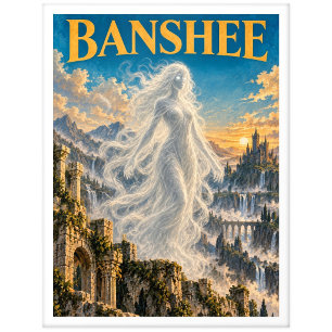 Carte Postale Banshee, Monstre de Fantaisie Gothique