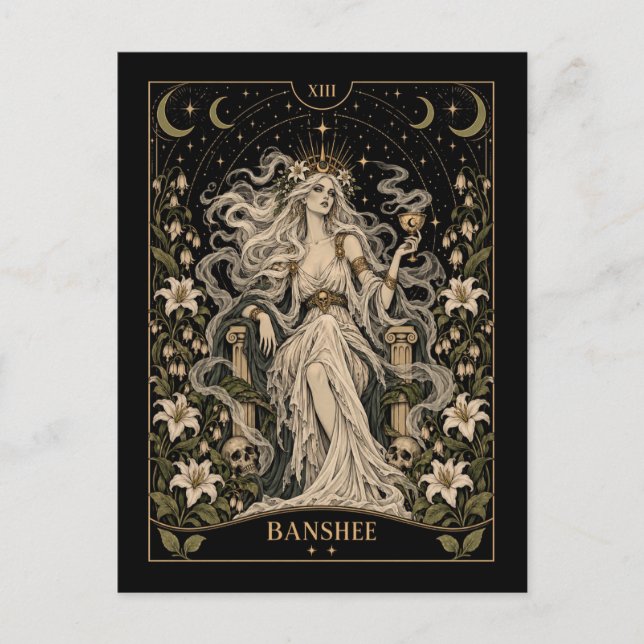 Carte Postale Banshee, Tarot Starlit Art (Devant)