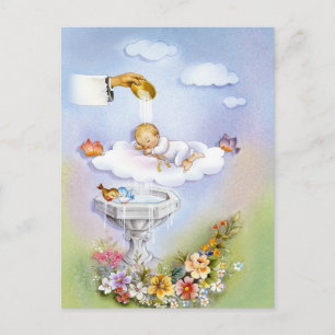 Carte Postale Baptême christissant bébé
