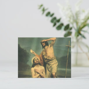 Carte Postale Baptême de Jésus-Christ par Jean-Baptiste