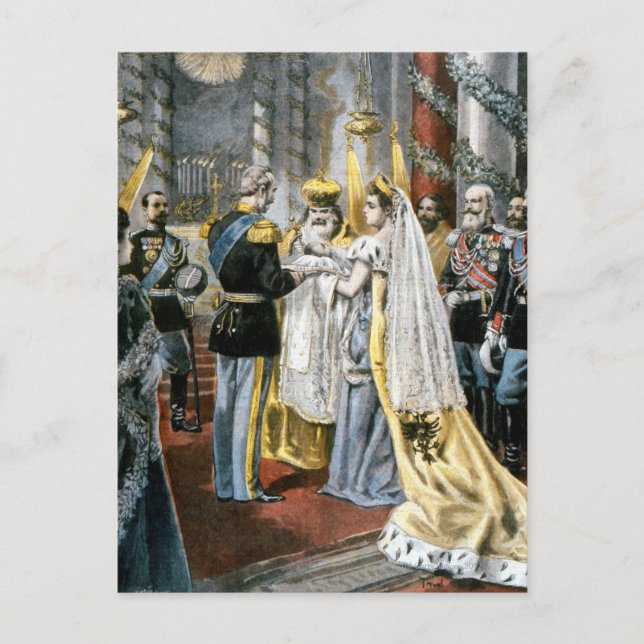 Carte Postale Baptême de la Grande-Duchesse Tatiana, fille de (Devant)