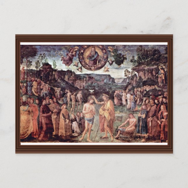 Carte Postale Baptême Du Christ Par Perugino Pietro (Devant)