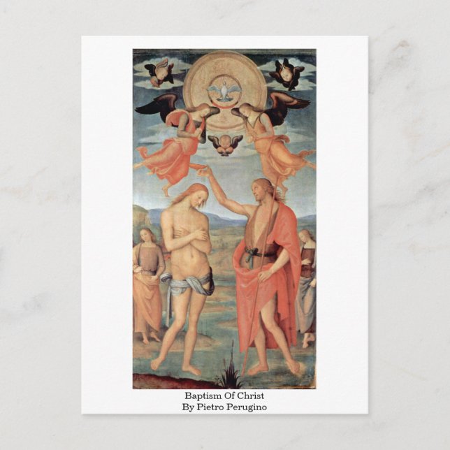 Carte Postale Baptême Du Christ Par Pietro Perugino (Devant)