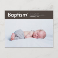 Baptême Photo personnalisée simple et moderne