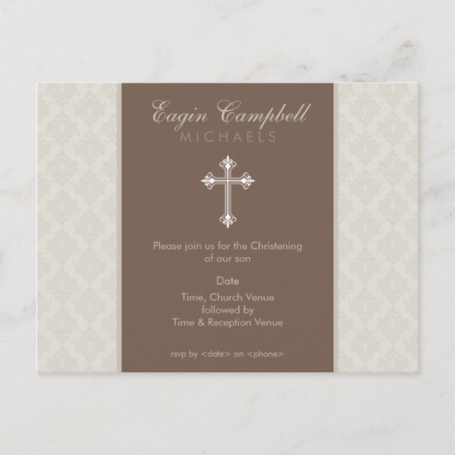 Carte Postale BAPTISM INVITATION :: oh si beau 1 (Devant)