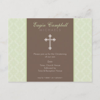 Carte Postale BAPTISM INVITATION :: oh si beau 3