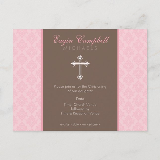 Carte Postale BAPTISM INVITATION :: oh si beau 5 (Devant)