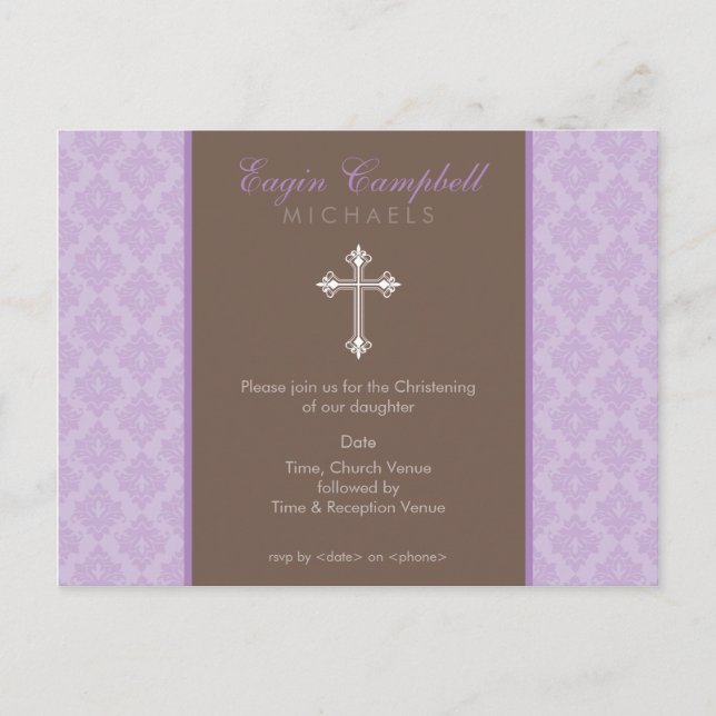 Carte Postale BAPTISM INVITATION :: oh si beau 7 (Devant)