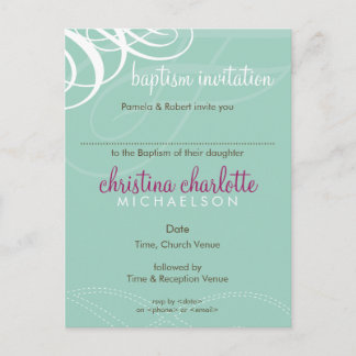 Carte Postale BAPTISM INVITATION :: vogue design 2