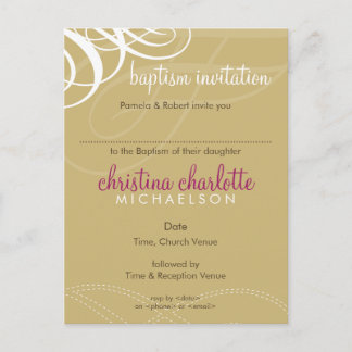Carte Postale BAPTISM INVITATION :: vogue design 5