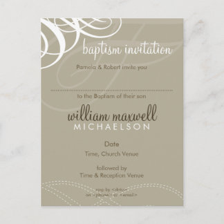 Carte Postale BAPTISM INVITATION :: vogue design 9