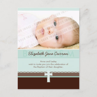 Carte Postale BAPTISME INVITATION :: pure 3