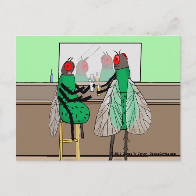 Carte postale "Bar Flies" (Devant)