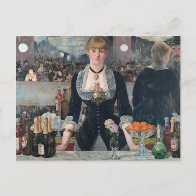 Carte Postale Bar Folies-Bergere Manet Impressionniste Peinture (Devant)