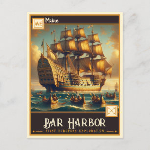 Carte Postale Bar Harbour, Maine   VINTAGE