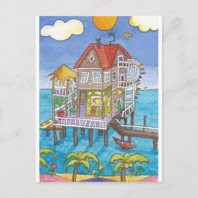 Carte Postale Bar sur l'eau (Devant)