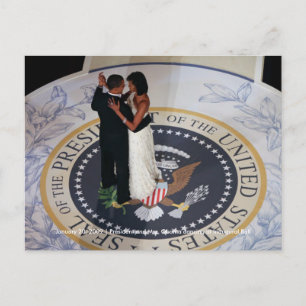 Carte Postale Barack et Michelle Obama dansent au bal inaugural