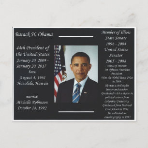 Carte postale Barack Obama