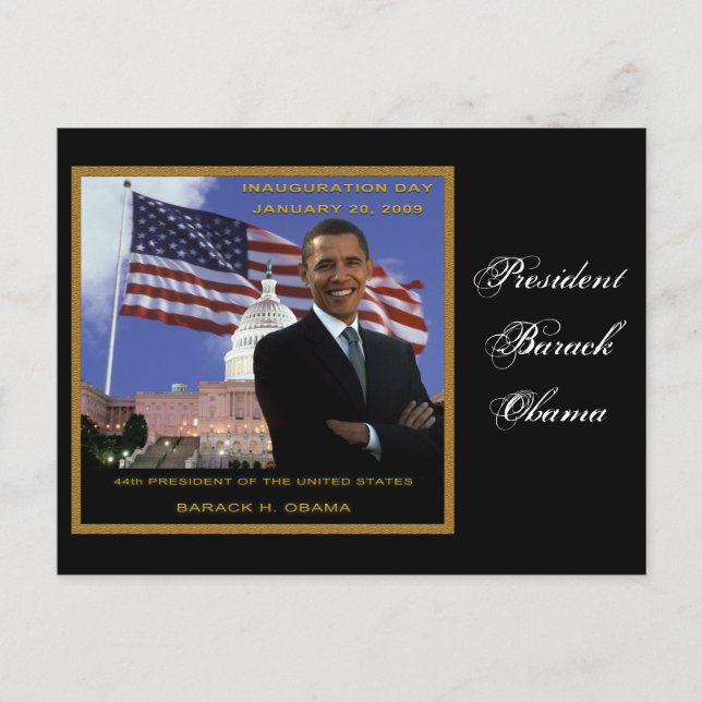 Carte Postale Barack Obama 2009 (Devant)