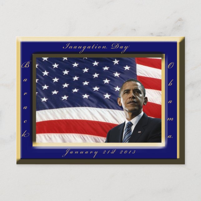 Carte Postale Barack Obama 2013 - Inauguration de la présidence (Devant)