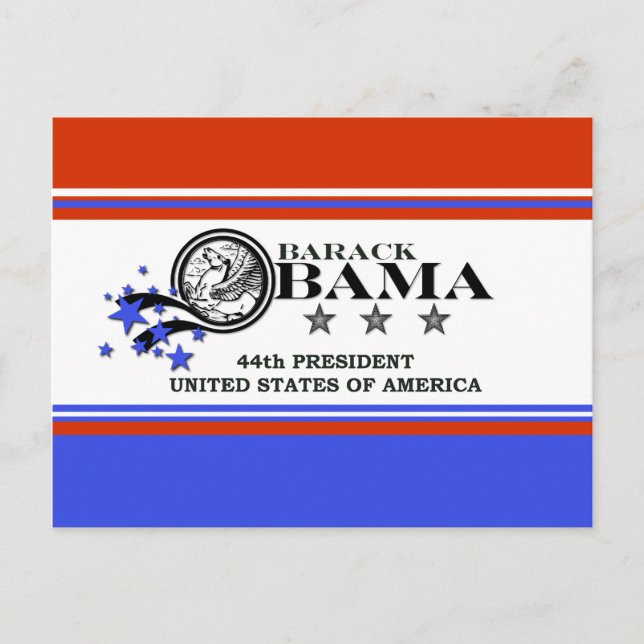 Carte Postale Barack Obama 44ème Président (Devant)