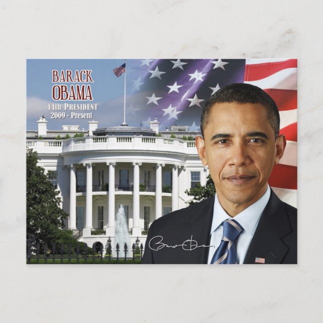 Carte Postale Barack Obama - 44ème Président des Etats-Unis (Devant)
