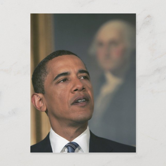 Carte Postale Barack Obama annonce son intention de proposer sa  (Devant)