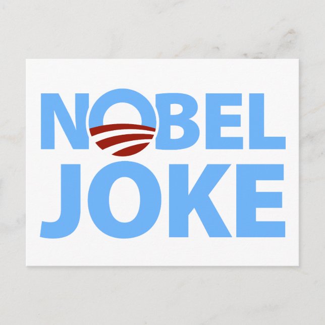 Carte Postale Barack Obama : Blague Nobel (Devant)