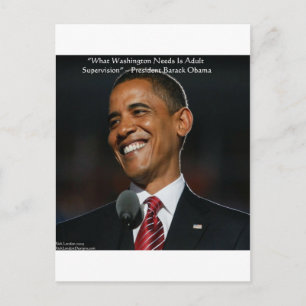 Carte Postale Barack Obama & Citation Humoristique Cadeaux & Car