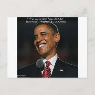 Carte Postale Barack Obama & Citation Humoristique Cadeaux & Car