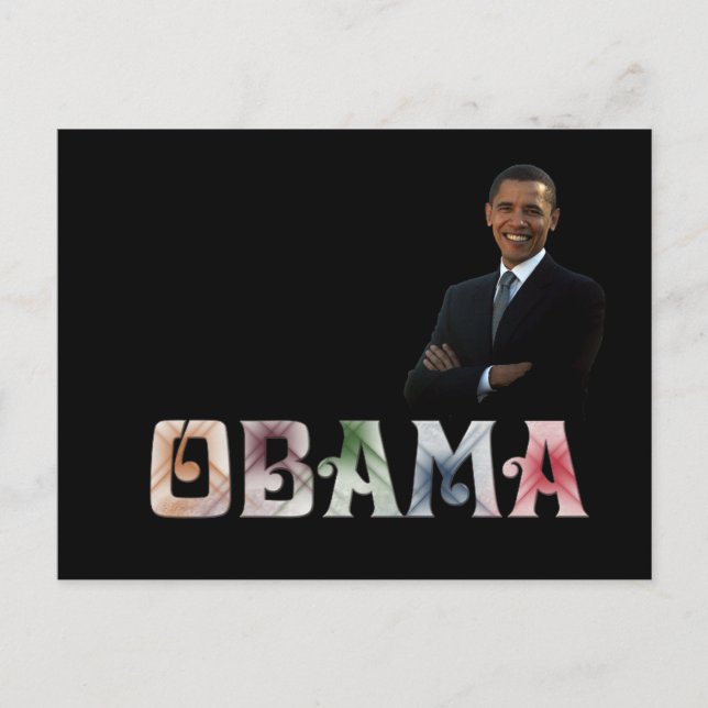 Carte Postale Barack Obama Design (Devant)
