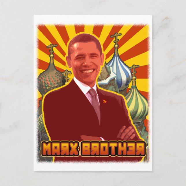 Carte Postale Barack Obama : Marx Brother (Devant)