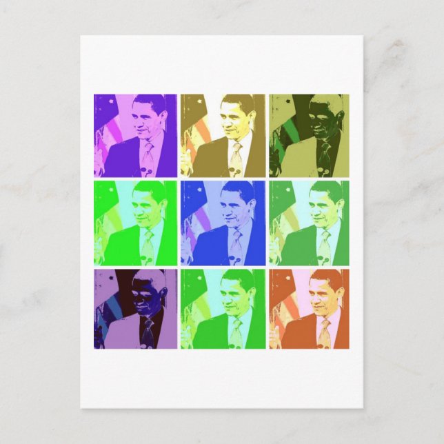 Carte Postale Barack Obama Pop Art (Devant)