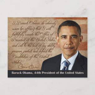 Carte Postale Barack Obama, serment d'office
