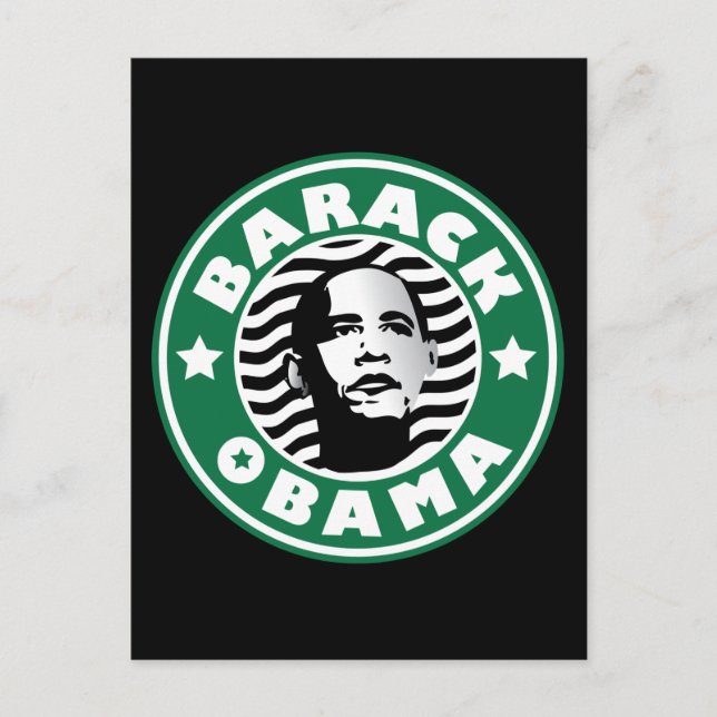 Carte Postale Barack Obama Star Caffeine (Devant)