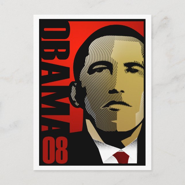 Carte Postale Barack Obama Super Hero (Devant)