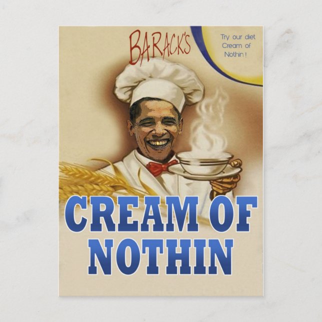 Carte postale Barack's Cream of Nothin (Devant)