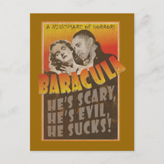 Carte Postale Baracula - Poster de film de Barack Obama